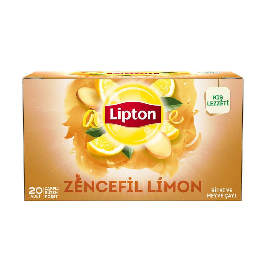 XLİPTON BİTKİ ÇAYI  ZENCEFİL-LİMON 20Lİ