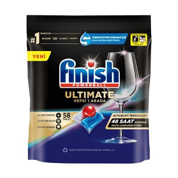 FİNİSH BULAŞIK MAKİNASI TABLETİ 58Lİ ULTİMATE
