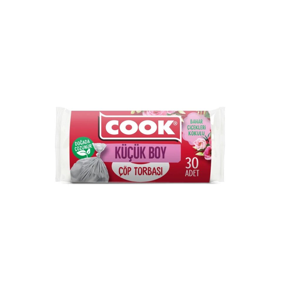 COOK ÇÖP POŞETİ KÜÇÜK 40X47CM BAHAR ÇİÇEK.KOKULU