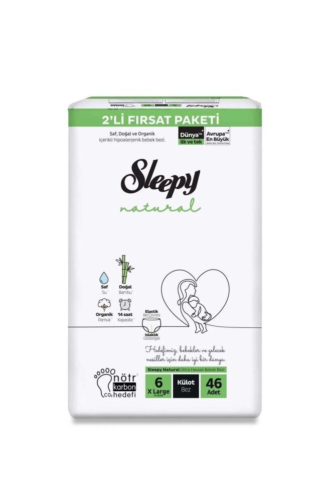 SLEEPY NATURAL 2Lİ FIRSAT PAKETİ NO:6 46LI XL