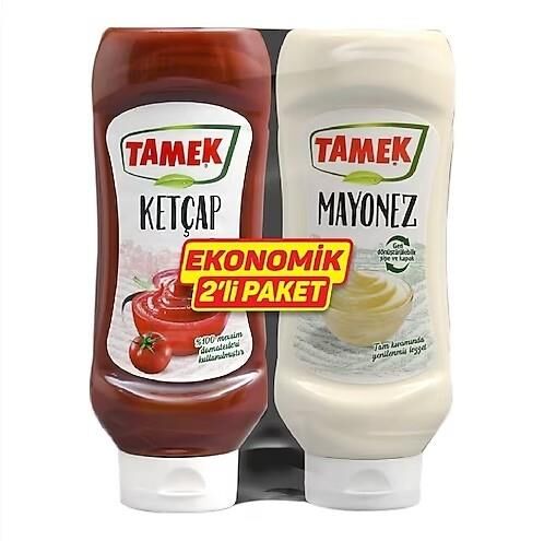 TAMEK KETÇAP 600GR+540GR MAYONEZ 2Lİ PAKET 1140GR