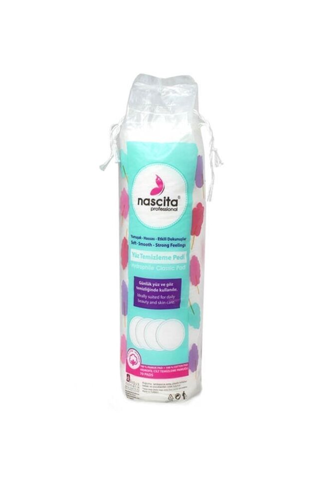 NASCİTA DİSK PAMUK MAKYAJ TEMİZLEME PED 70Lİ