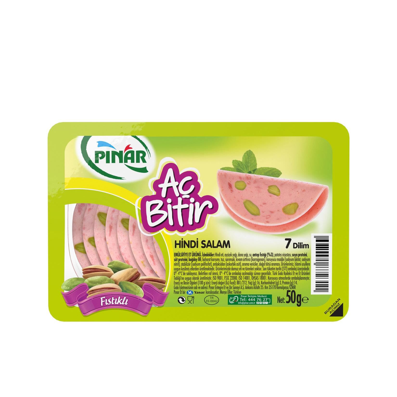 PINAR SALAM AÇ BİTİR 50GR HİNDİ FISTIKLI