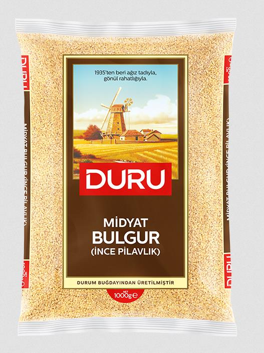 DURU BULGUR 1KG İNCE PİLAVLIK MİDYAT