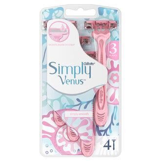 GİLETTE SİMPLY VENÜS 3 BIÇAKLI 4LÜ
