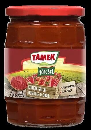TAMEK DOMATES&BİBER KARIŞIK SALÇA 580CC