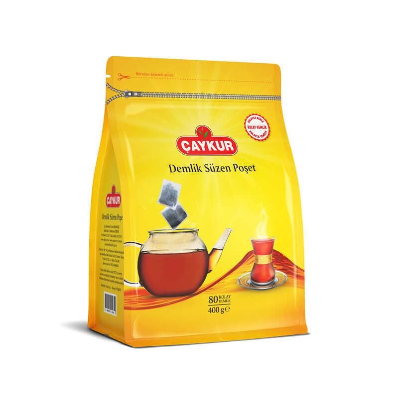 ÇAYKUR DEMLİK SÜZEN POŞET ÇAY 400GR (80x5GR)