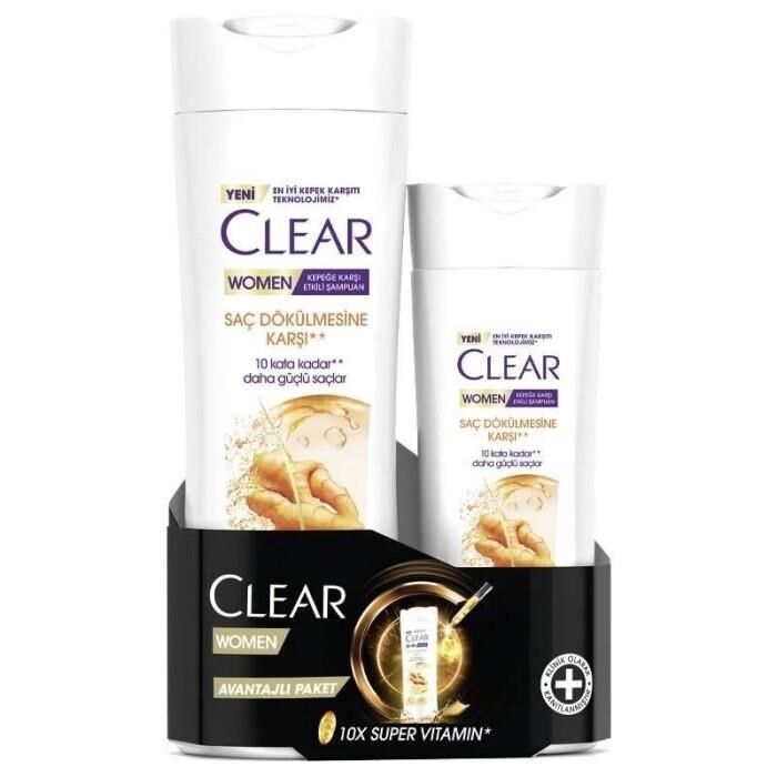 CLEAR ŞAMPUAN 350ML+180ML WOMEN SAÇ.D.KAR.SDK