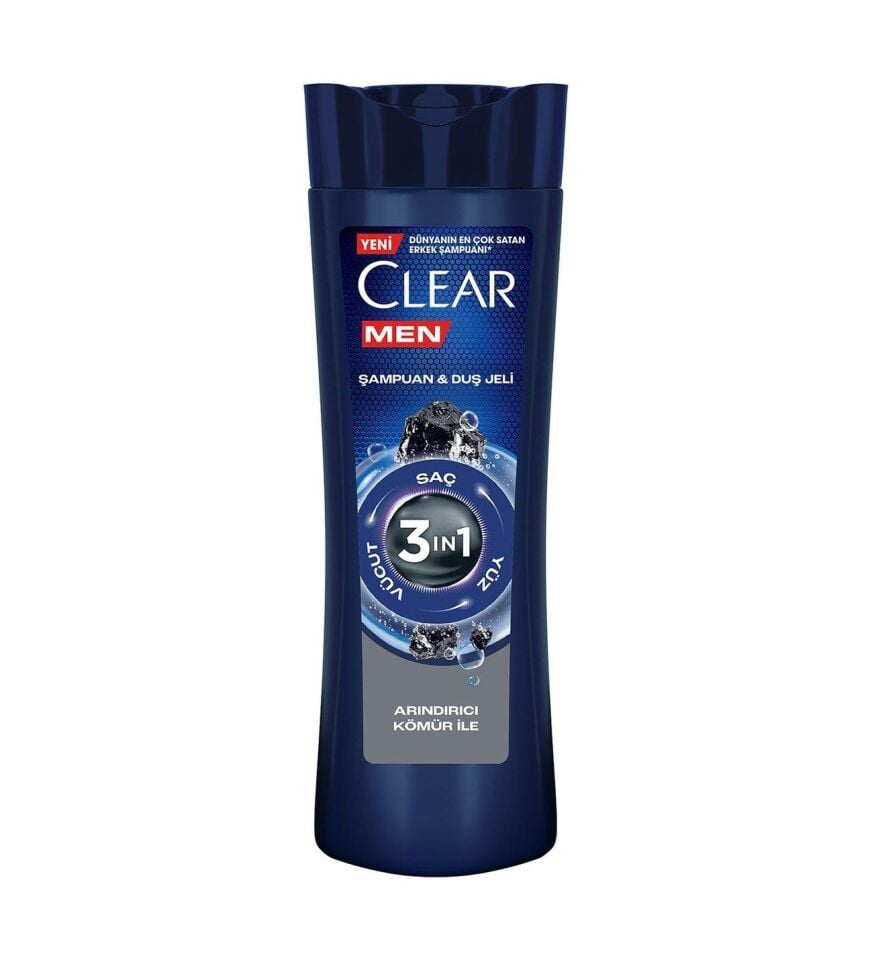CLEAR ŞAMPUAN&DUŞ JELİ 350ML MEN 3IN1 Y.ARINDIRICI