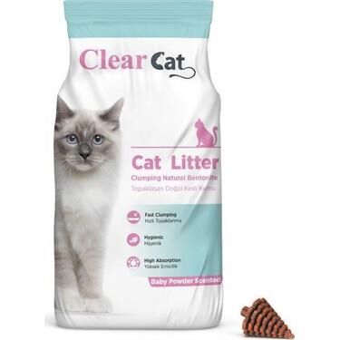 CLEAR CAT KEDİ KUMU PUDRALI 10KG
