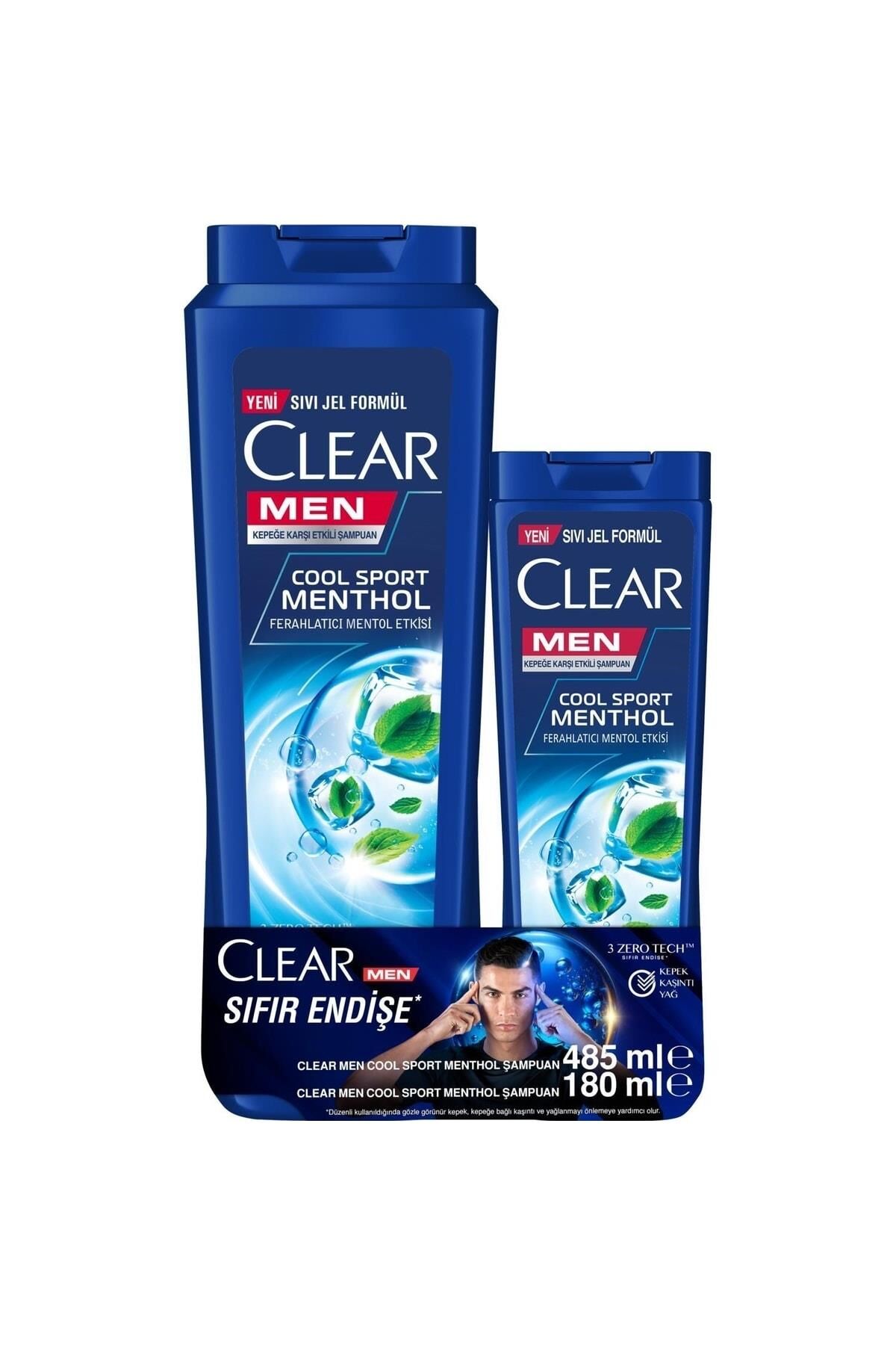 CLEAR ŞAMPUAN 485ML MEN COOL SPORT MENT+180ML ŞAMP