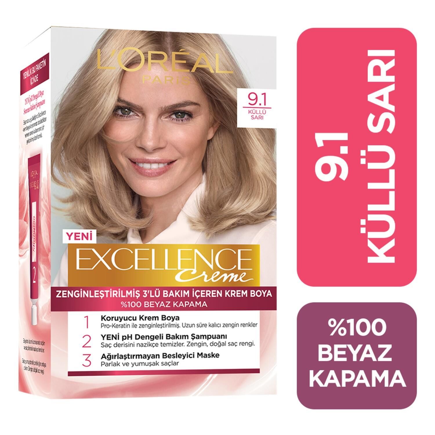 LOREAL SAÇ BOYASI 9.1 KÜLLÜ SARI
