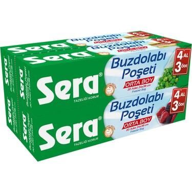 SERA BUZDOLABI POŞETİ 4AL 3ÖDE ORTA BOY