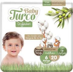 BABY TURCO BEBEK BEZİ JMB DOĞADAN NO:6 20Lİ XL
