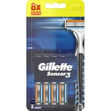 GİLLETTE SENSOR 3 BIÇAK 8Lİ