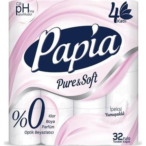 PAPİA TUV.KAĞ 32Lİ PURE & SOFT İPEKSİ YUM.4KAT