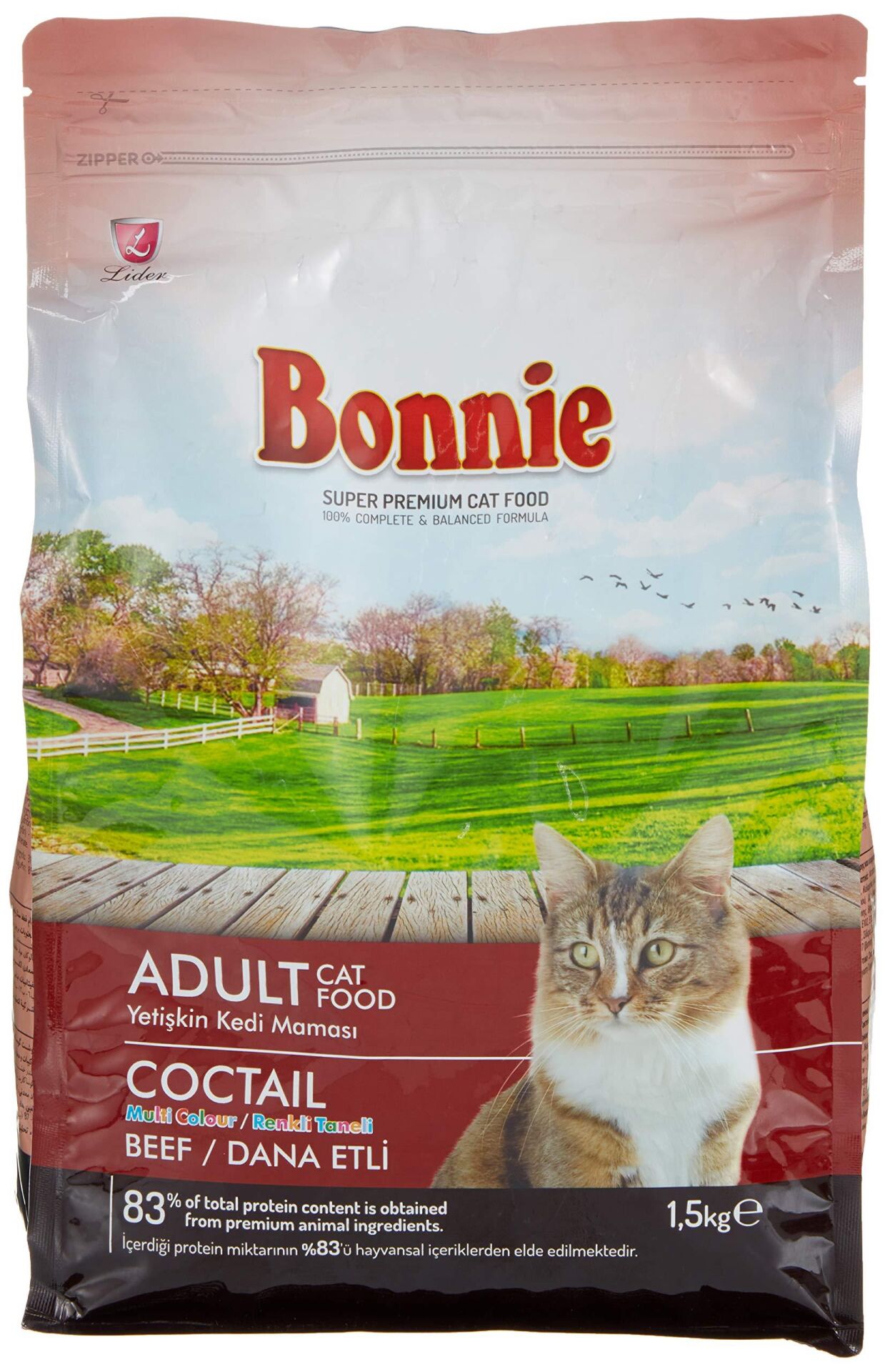 BONNIE CAT KITTEN 1,5KG YETİŞKİN KEDİ DANA ETLİ