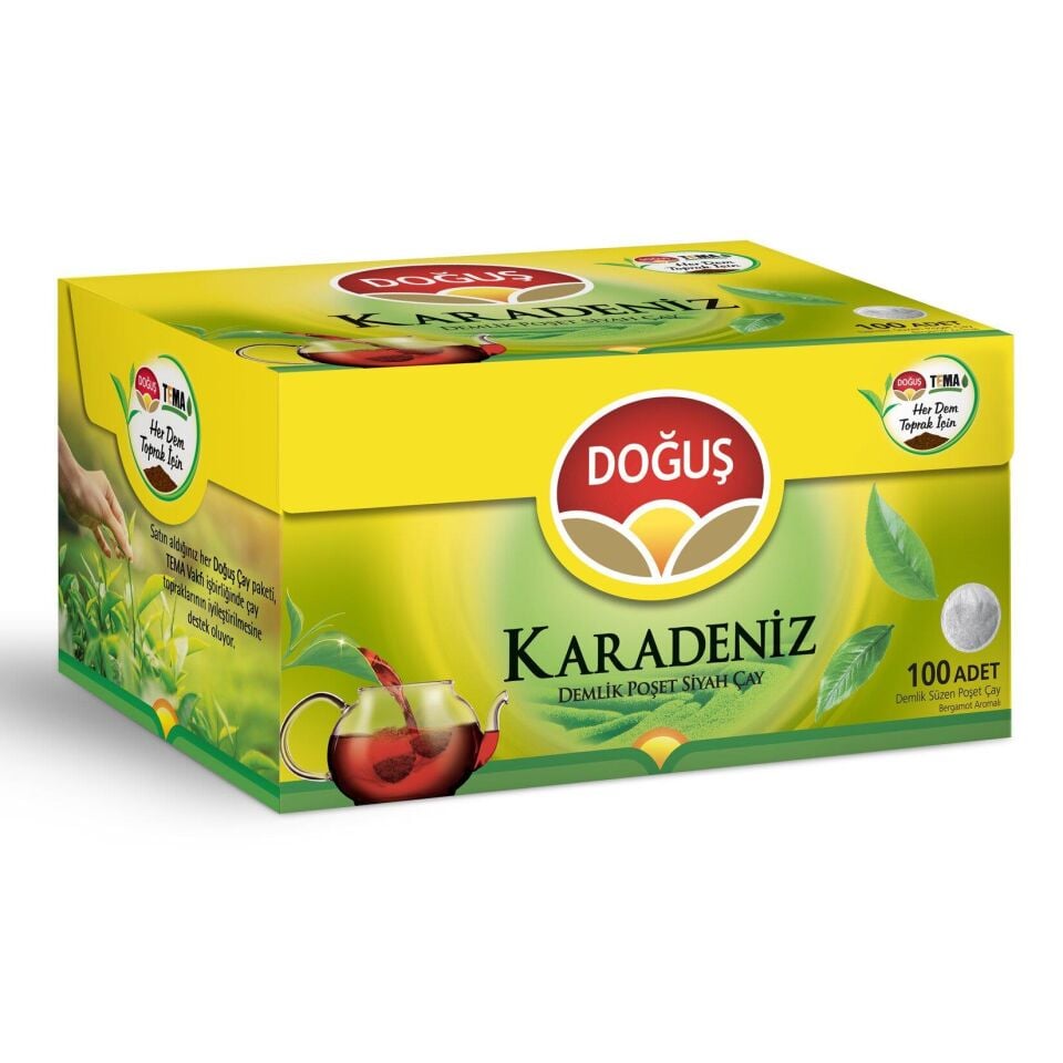 DOĞUŞ ÇAY KARADENİZ DEMLİK POŞET 100LÜ 320GR BERGT