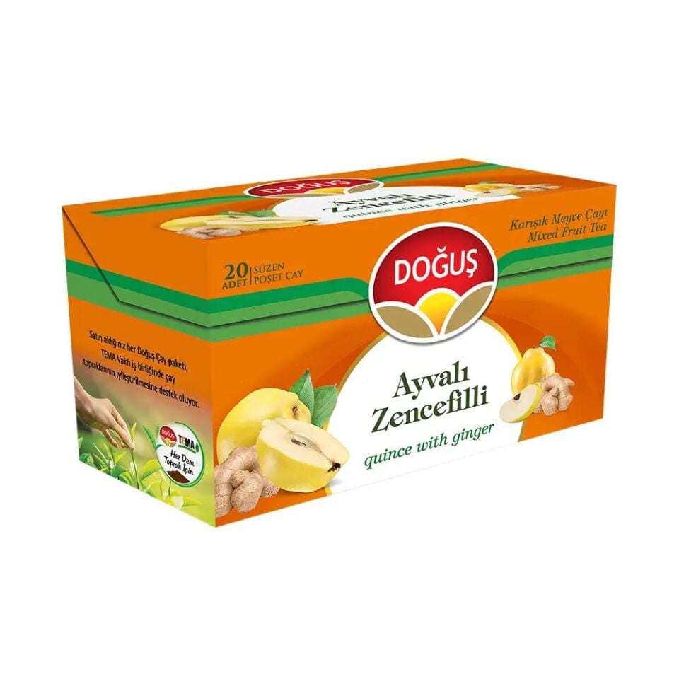 DOĞUŞ ÇAY BİTKİ ÇAYI AYVALI ZENCEFİLLİ ÇAY 20Lİ