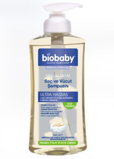 BİOBABY SAÇ VE VÜCUT ŞAMPUANI 500ML