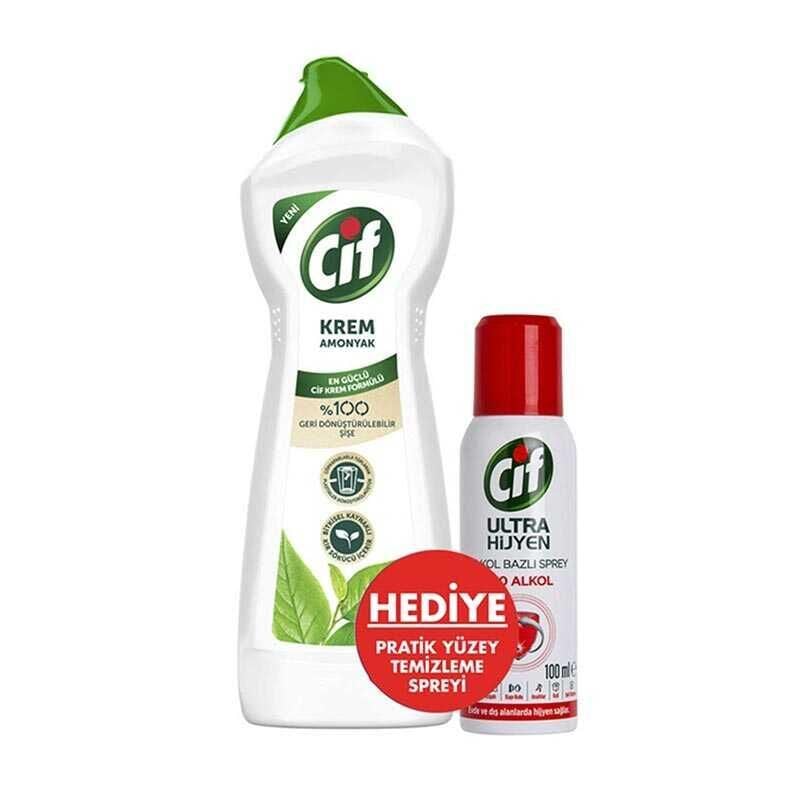 CİF KREM AMONYAK 500ML+CİF ULTRA HİJ.SPREY 100ML