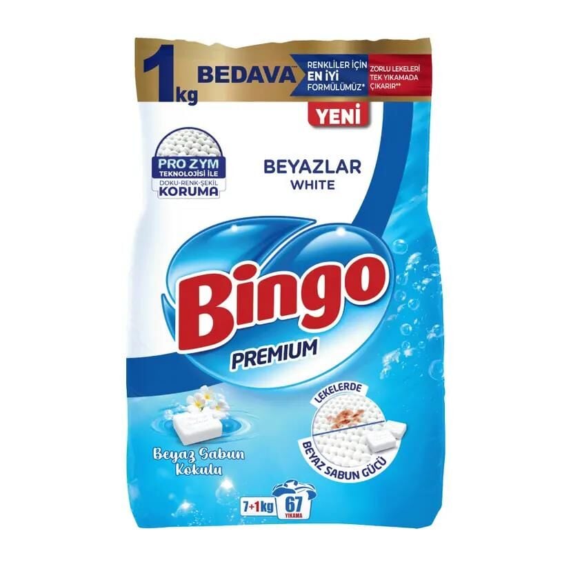 BİNGO MATİK 8KG PREMİUM BEYAZLAR