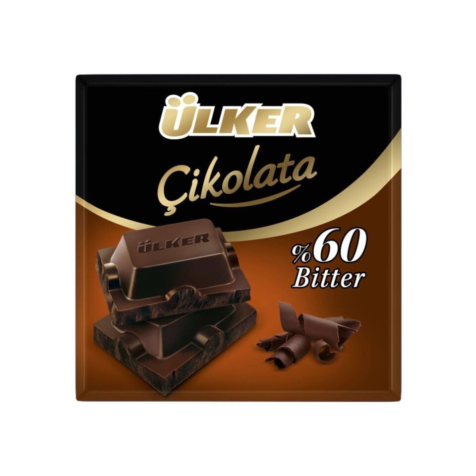 ÜLKER ÇİKOLATA BİTTER %60 KARE 60GR