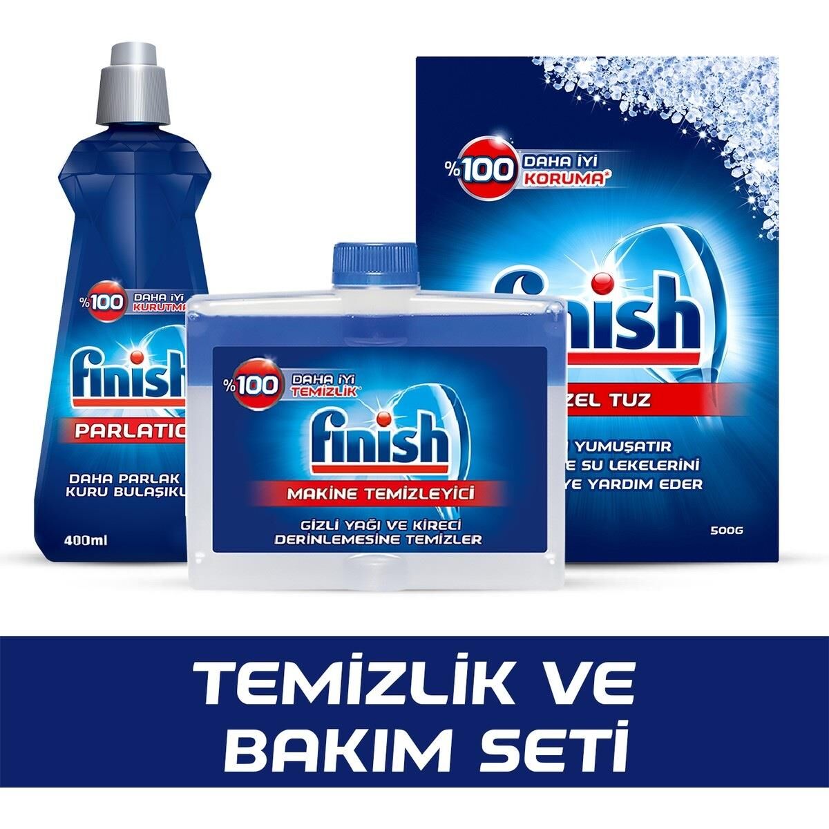 FİNİSH PARLATICI 400ML+SIVI 250ML+TUZ 550GR