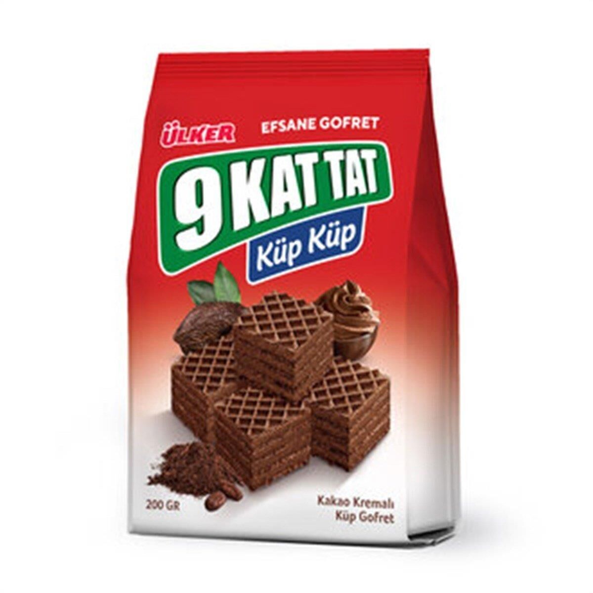 ÜLKER 9 KAT TAT KÜP GOFRET 200G KAKAO KREMALI