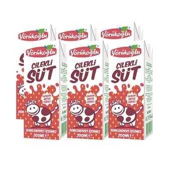 YÖRÜKOĞLU SÜT 180ML 6LI ÇİLEK