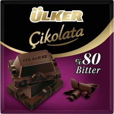 ÜLKER TABLET ÇİKOLATA 80GR BİTTER