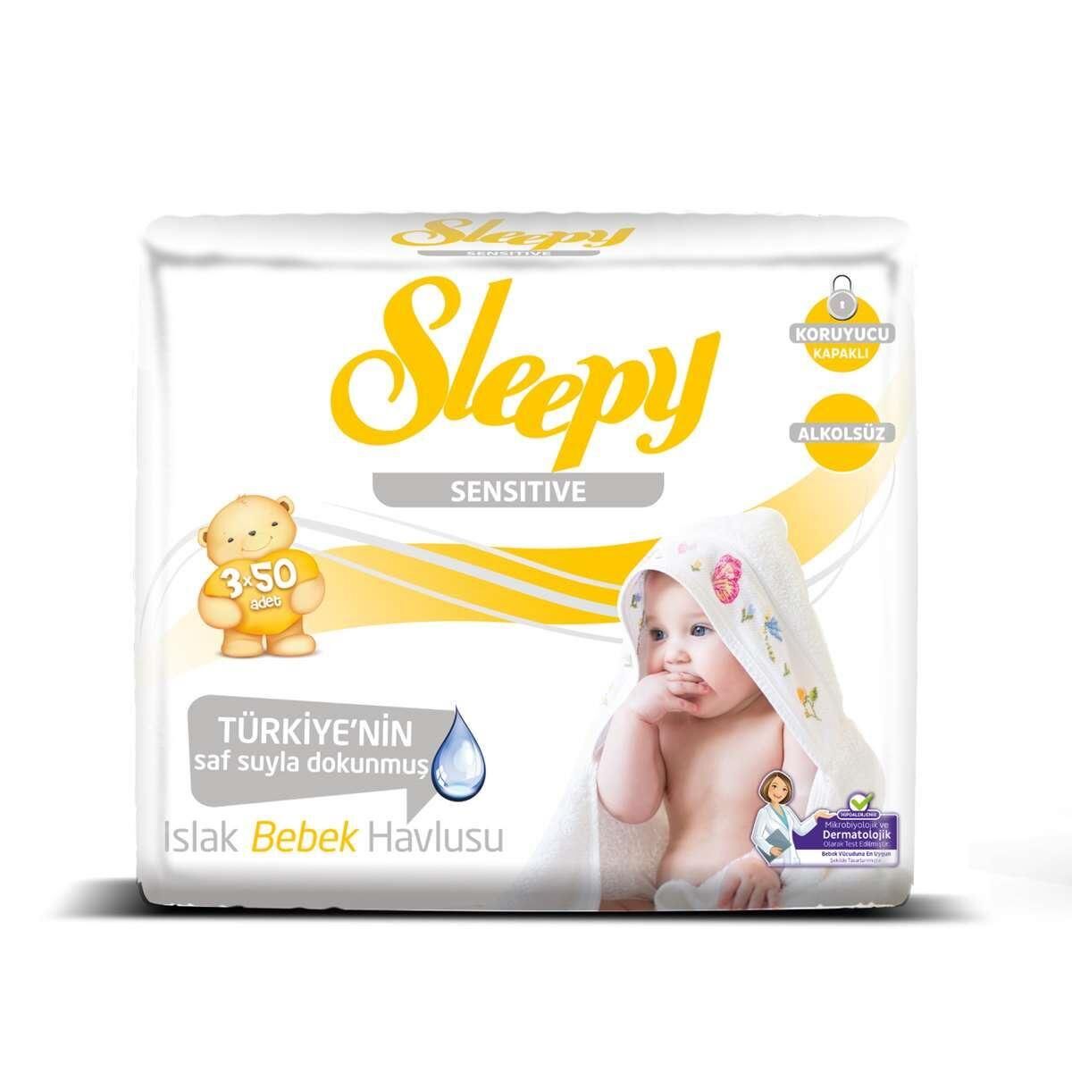 SLEEPY ISLAK HAVLU 3X50 SENSİTİVE