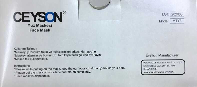 MEDİCAL MASK CERRAHİ BURUN TELLİ MASKE 50Lİ SİYAH