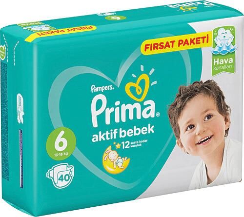 PRİMA AKTİF BEBEK FIRSAT PAKETİ EXT.LARGE NO:6 40L