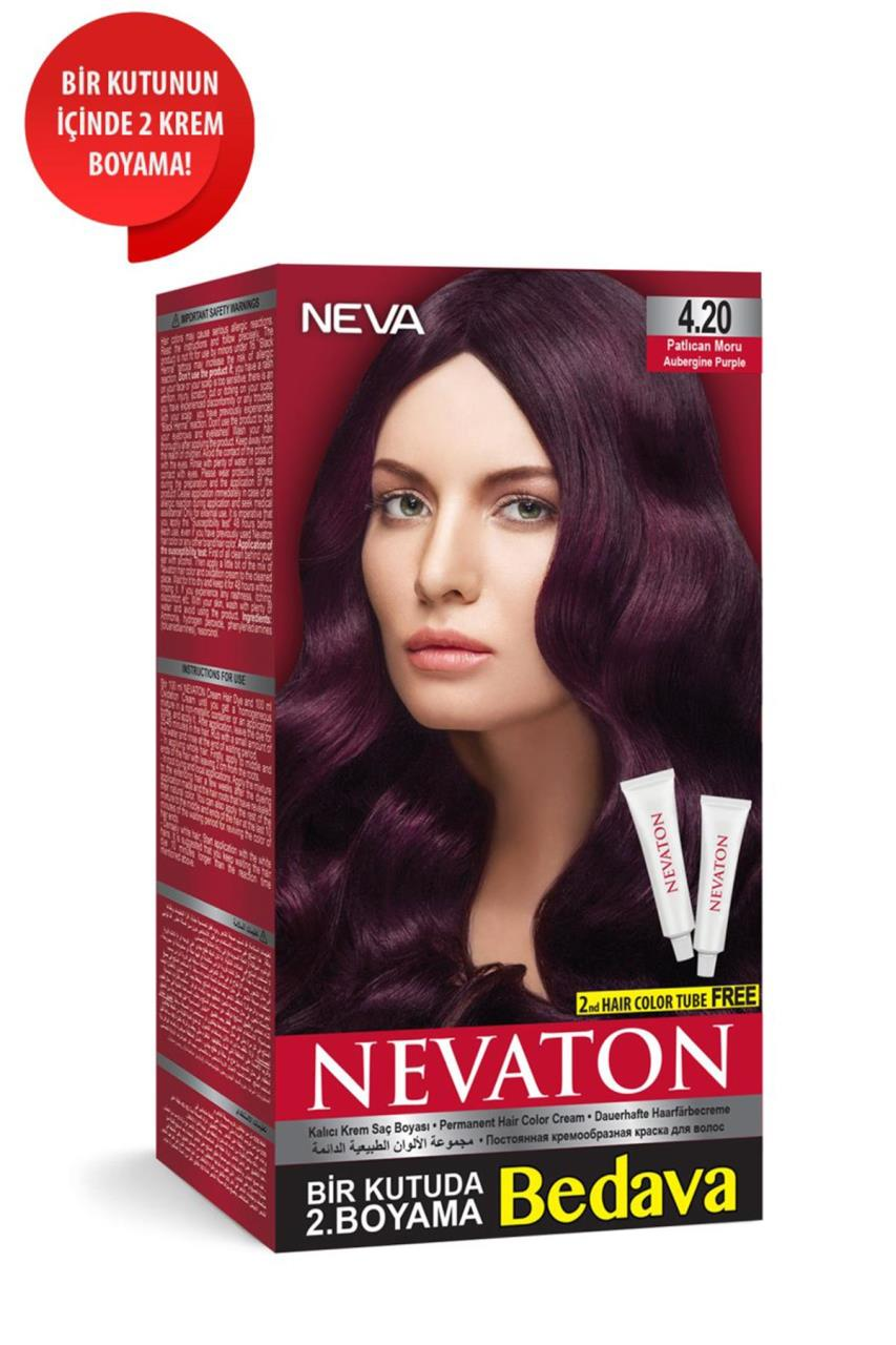 NEVATON SET BOYA 2*50ML 4.20 PATLICAN MORU