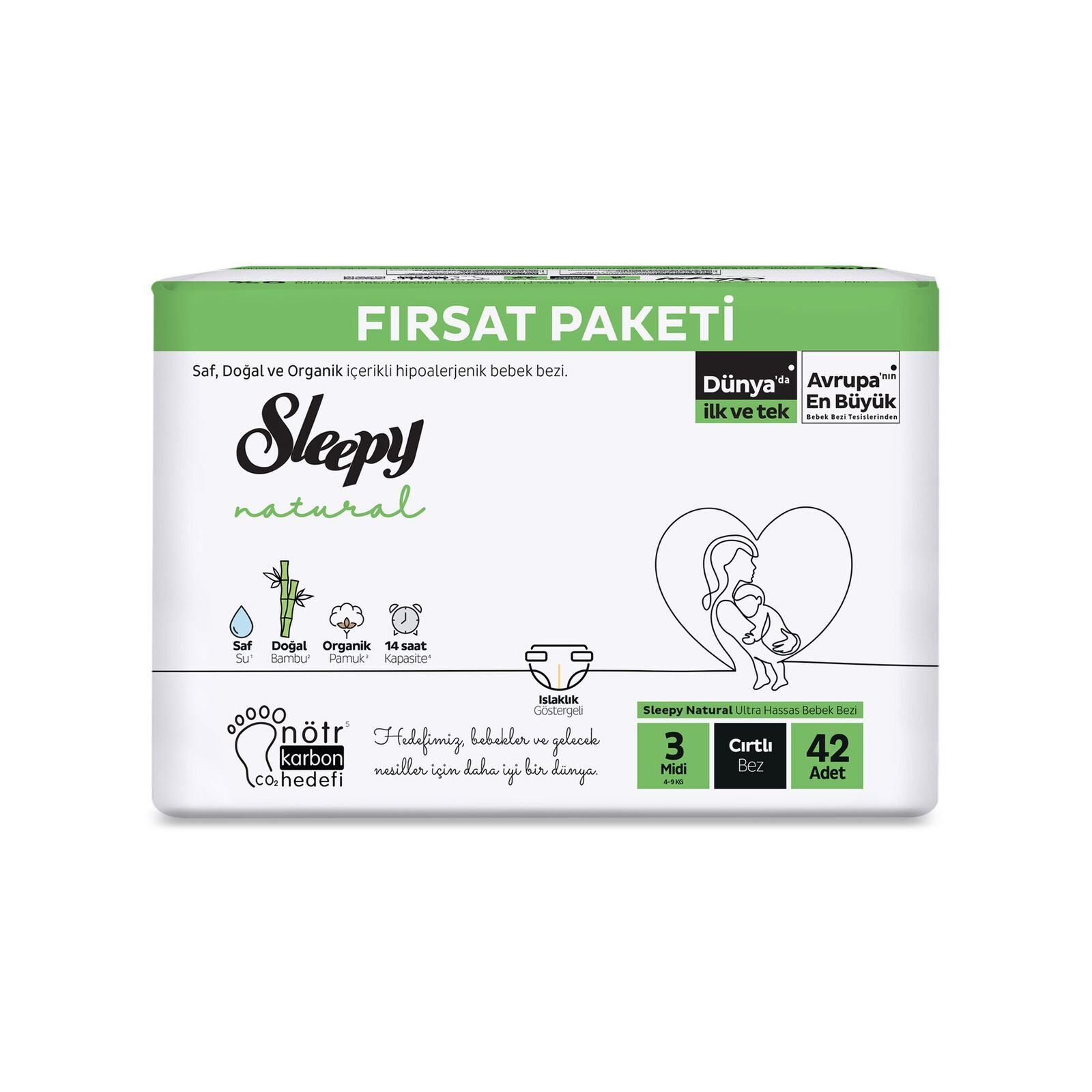 SLEEPY NATURAL FIRSAT PAKETİ NO:3 MİDİ 42Lİ