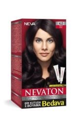 NEVATON SET BOYA 2*50ML  4.0 KAHVE