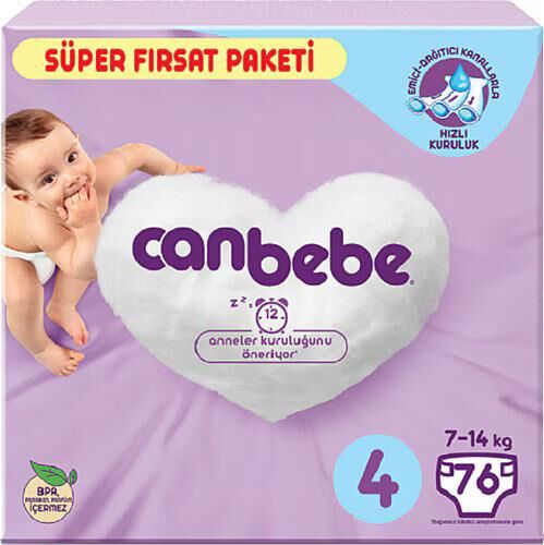 CANBEBE SÜPER FIRSAT PAKETİ MAXİ NO:4 76LI