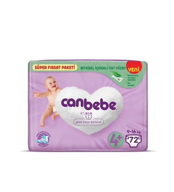 CANBEBE SÜPER FIRSAT PAKETİ MAXİ PLUS NO:4+ 72Lİ