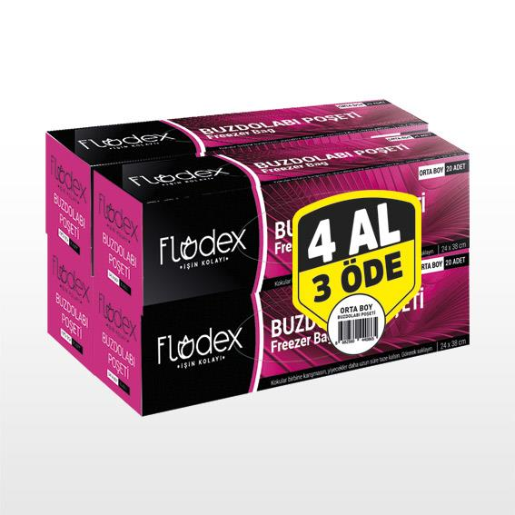 FLODEX BUZDOLABI POŞETİ 4AL 3ÖDE ORTA (24*38)