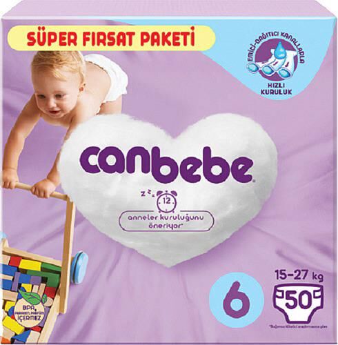 CANBEBE SÜPER FIRSAT PAKETİ EXTRA LARGE NO:6 50Lİ