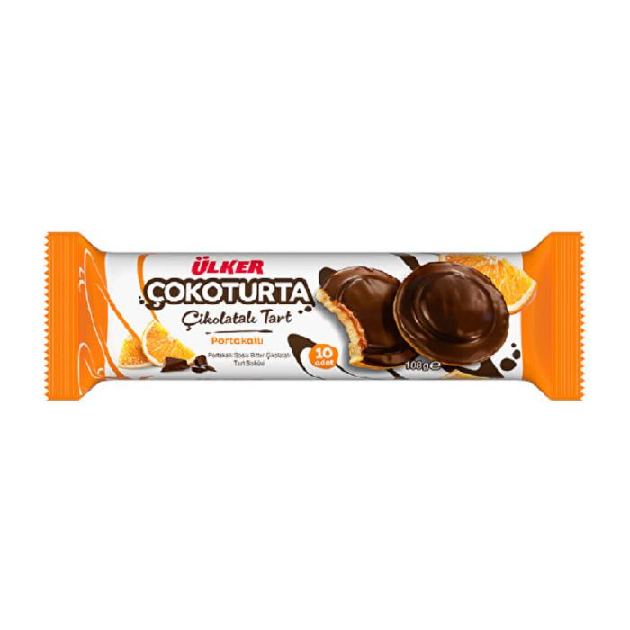 ÜLKER ÇOKOTURTA ÇİKOLATALI TART 108GR PORTAKALLI
