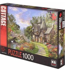 KS GAMES PUZZLE 1000 OLD WATERWAY COTTAGE DOMİNİC