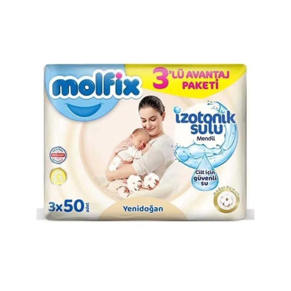 MOLFİX ISLAK HAVLU 3X50 YENİ DOĞAN