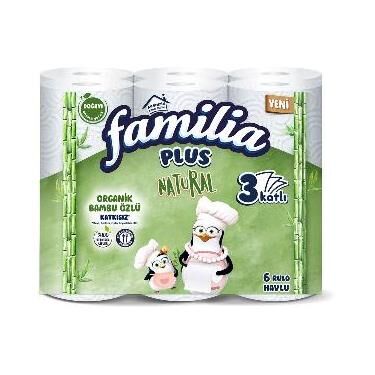 FAMİLYA HAVLU 6LI PLUS NATURAL BAMBU
