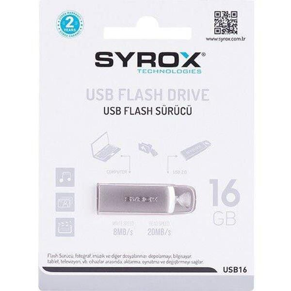 SYROX 16GB METAL FLASH BELLEK
