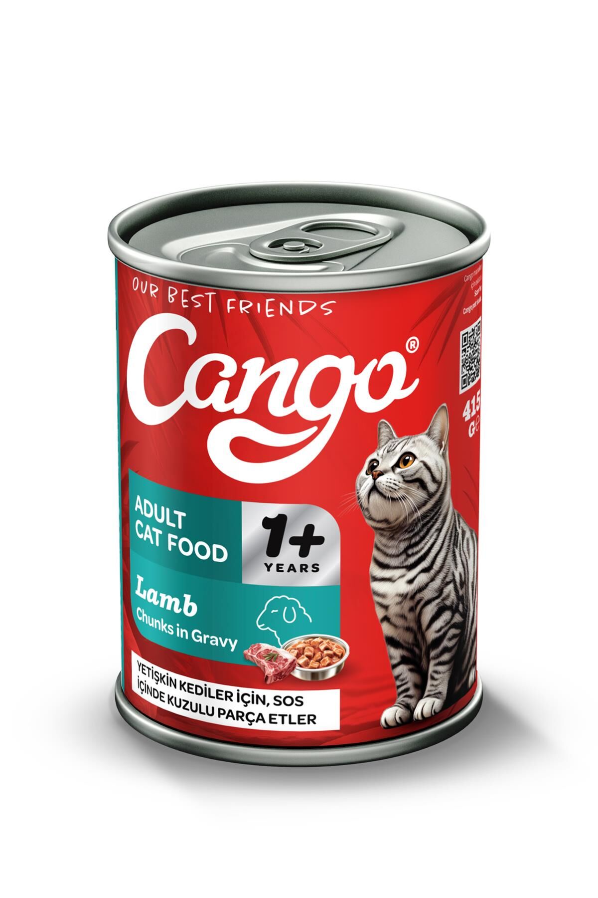 CANGO YETİŞKİN KEDİ MAMASI 415GR KUZU ETLİ