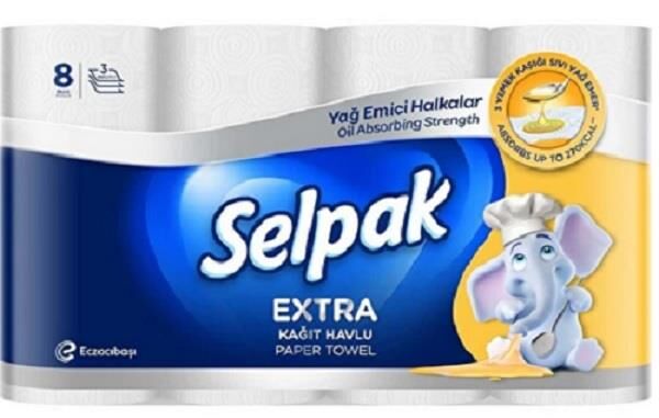 SELPAK HAVLU 8Lİ EXTRA YAĞ EMİCİ