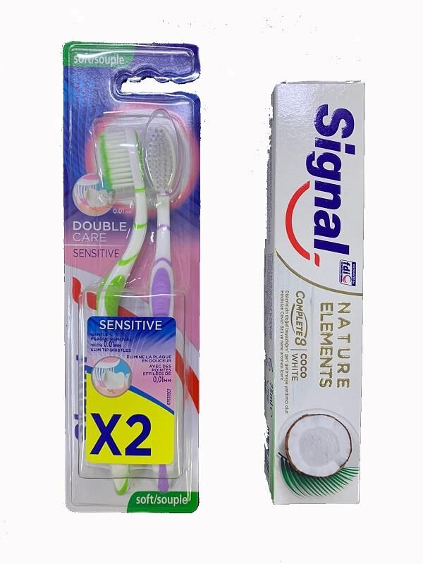 Signal Diş Macunu 75ml+Diş Fırçası Yumuşak 2li (1)