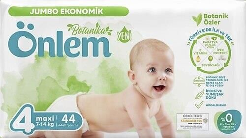 ÖNLEM BEBEK BEZİ BOTANİKA JUMBO NO:4 MAXİ 44LÜ